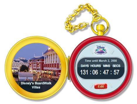 DVC Countdown Clock (copyright 2007 Disney)
