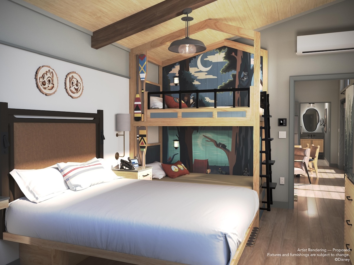 Cabins at Disneys Fort Wilderness Concept Bedroom 202312