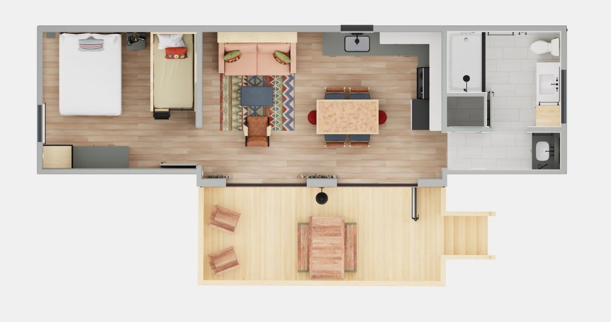 Cabins at Disneys Fort Wilderness Concept Floorplan 202401
