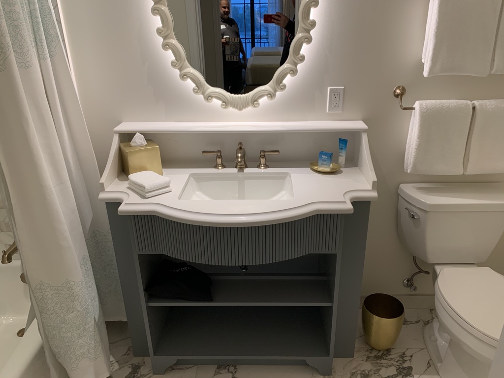 Second bathroom vanity and commode