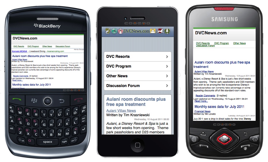 DVCNews Mobile Site