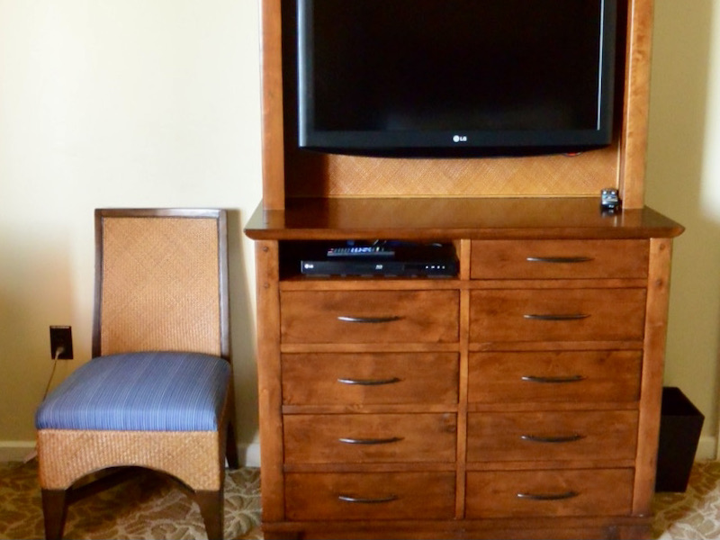 Studio TV, dresser and side chair