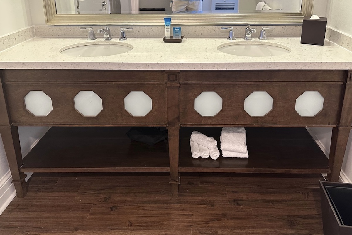 Bathroom vanity detail - dual sinks