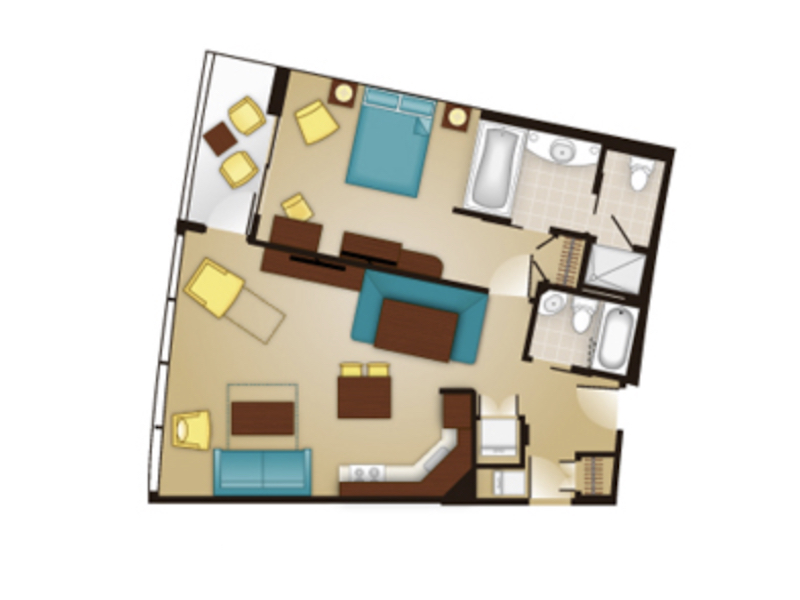 One Bedroom Villa floor plan