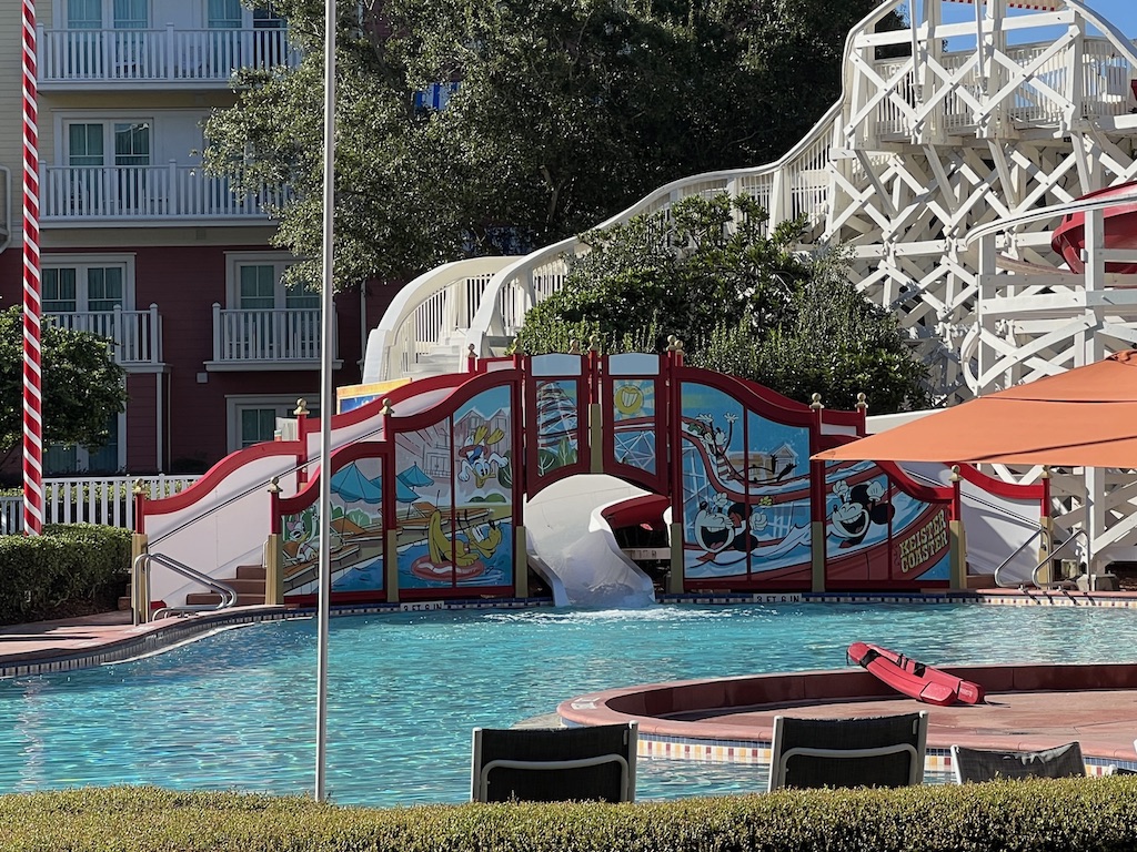 Luna Park pool slide exit