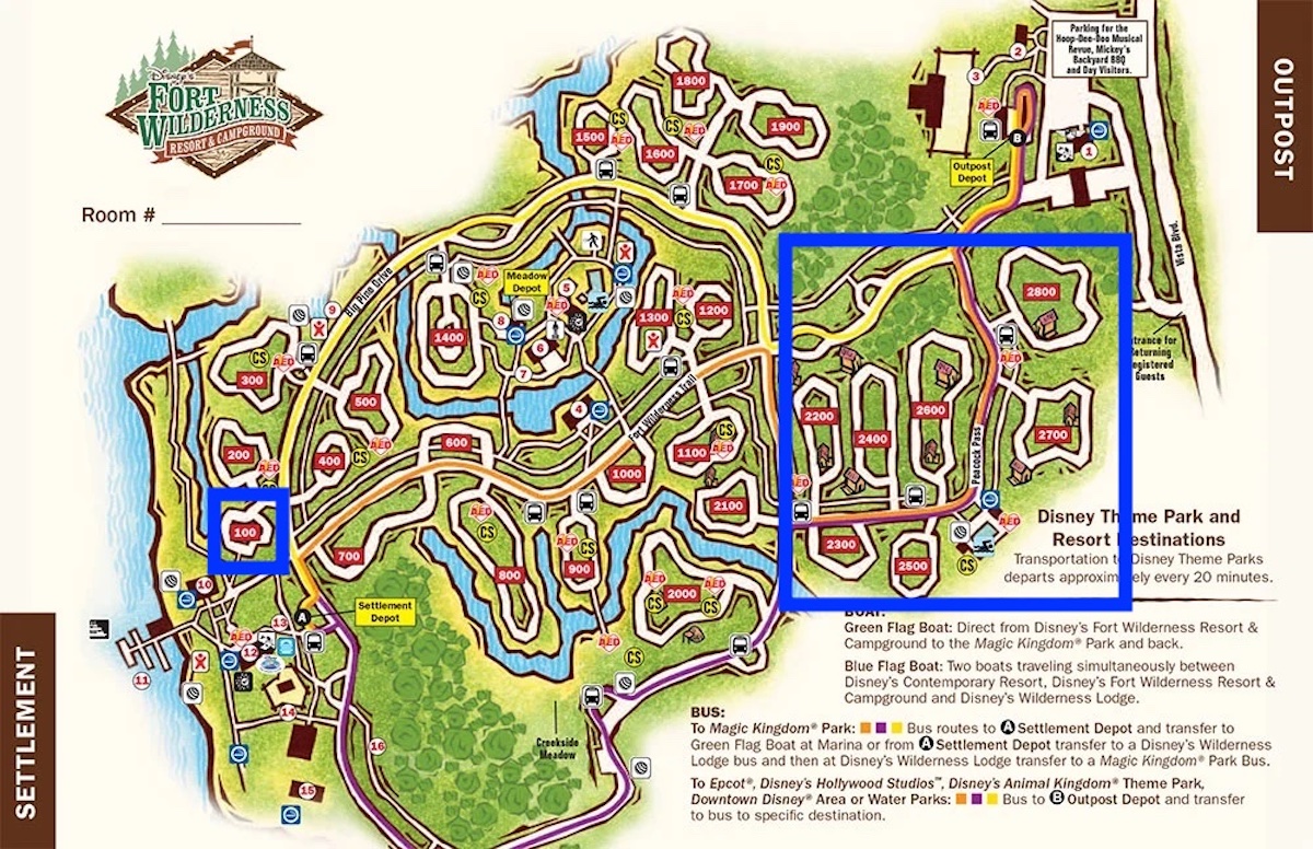 Fort Wilderness Map