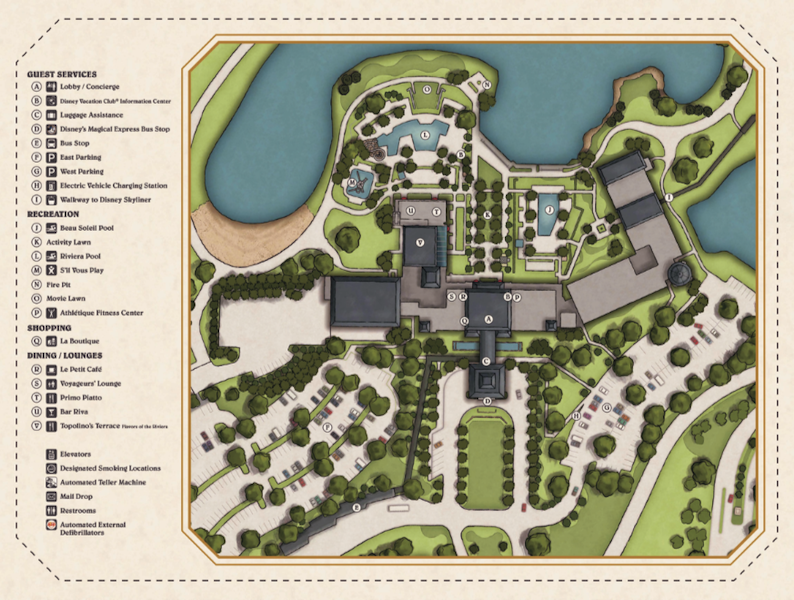 Disney's Riviera Resort Map