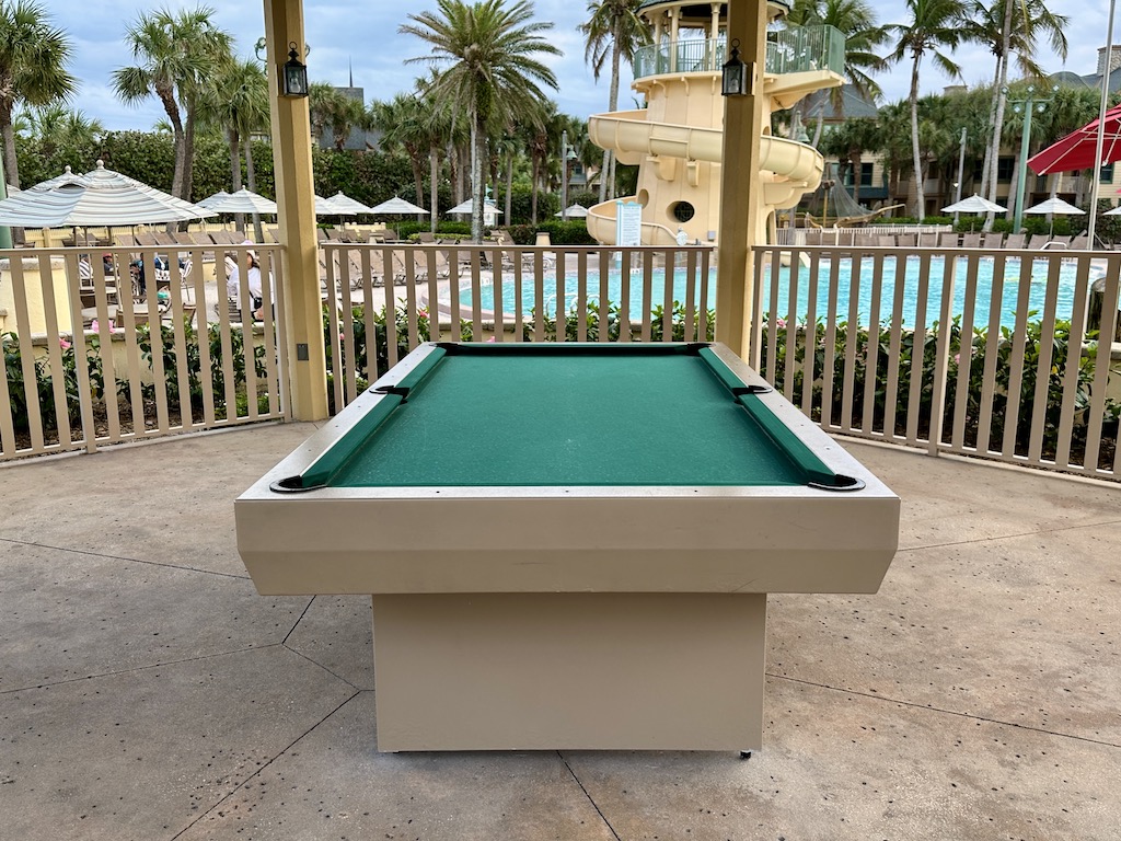Outdoor pool table