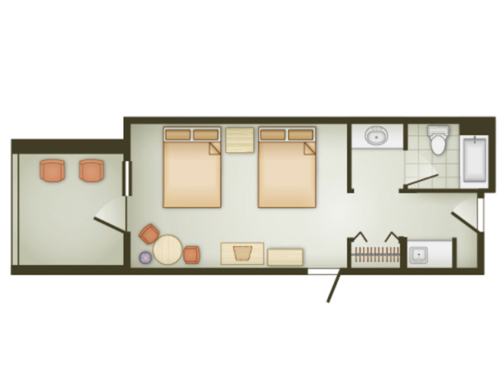 Deluxe Inn Room floor plan