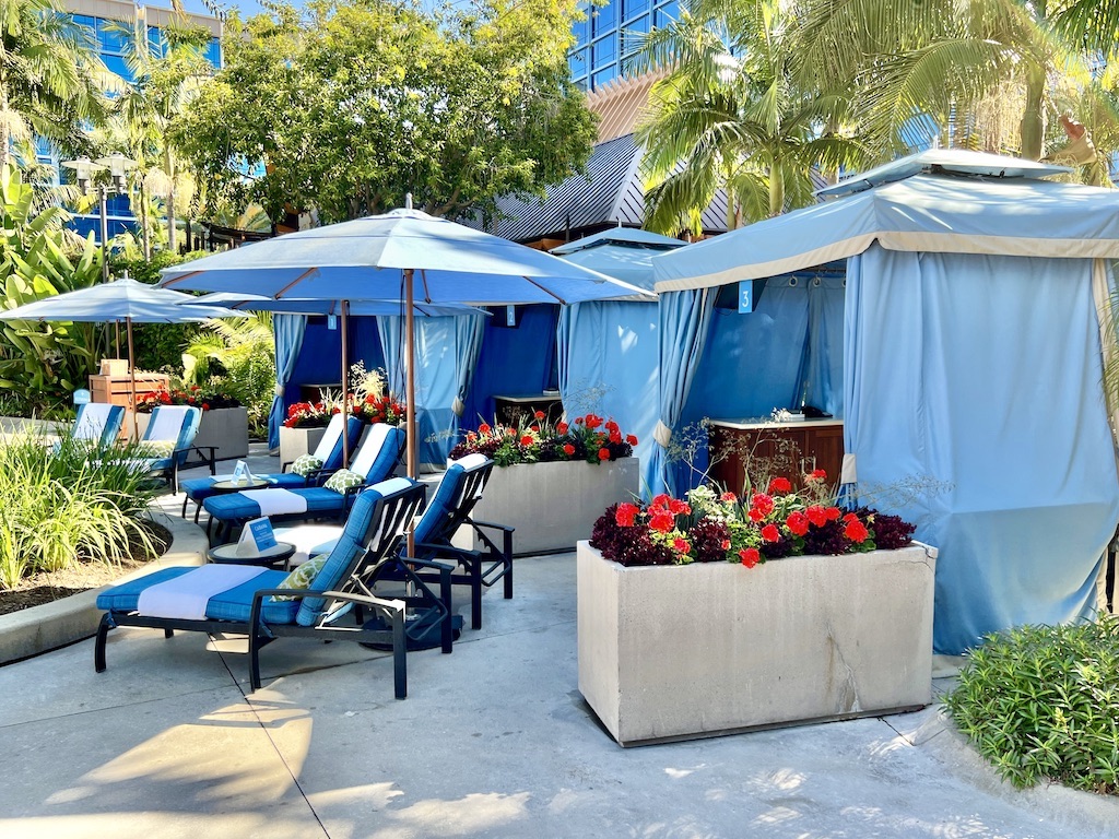Poolside Cabanas available to rent (fee)