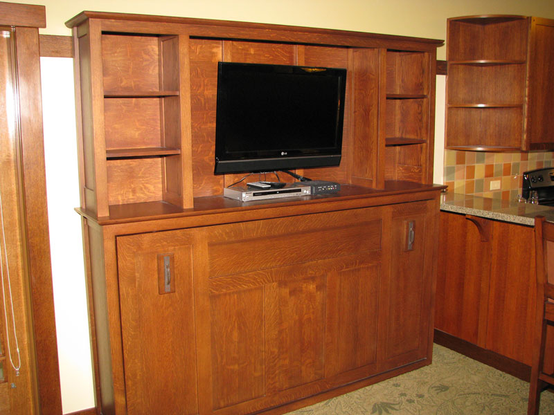Television and credenza