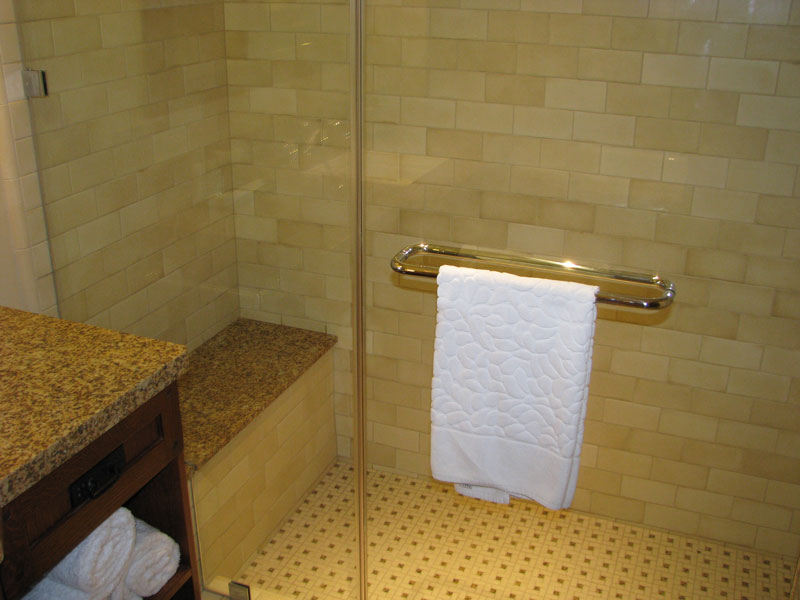 Shower with bench