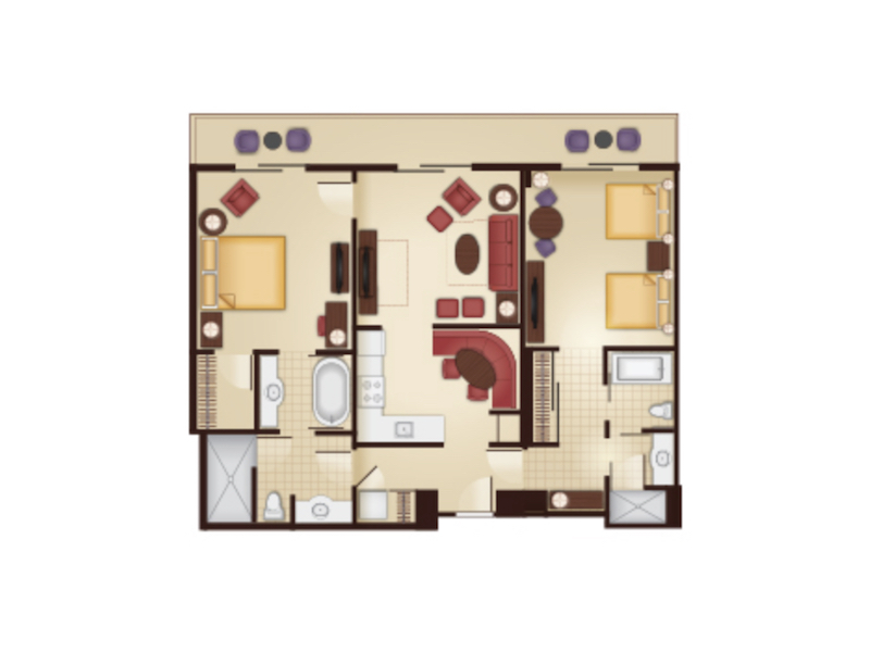 Dedicated Two Bedroom Villa floor plan
