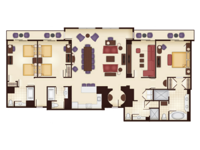 Three Bedroom Grand Villa floor plan