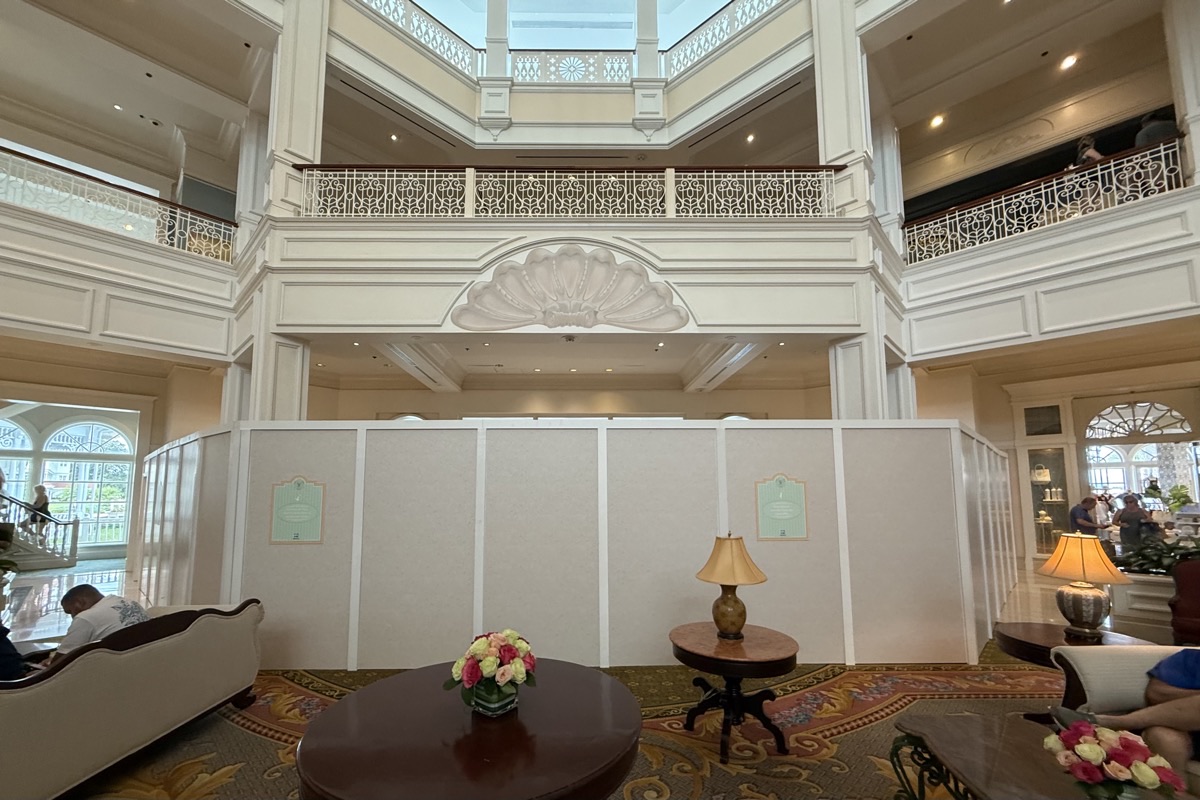 Disneys Grand Floridian Lobby Refurb 202509c