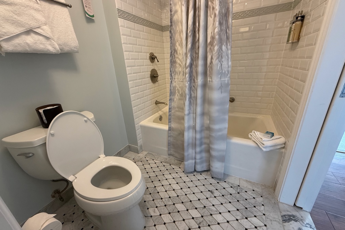 Separate tub & shower combo