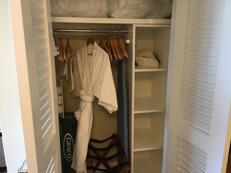 Closet (hangers, ironing board and robe provided)