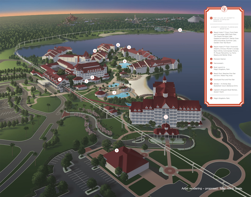 Villas at Disney's Grand Floridian Resort Map