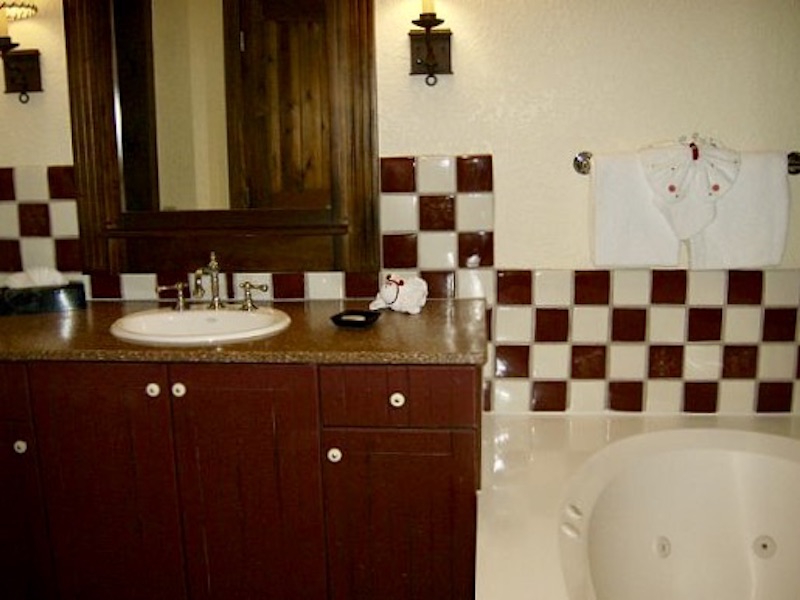 Master bathroom vanity and tub (right)