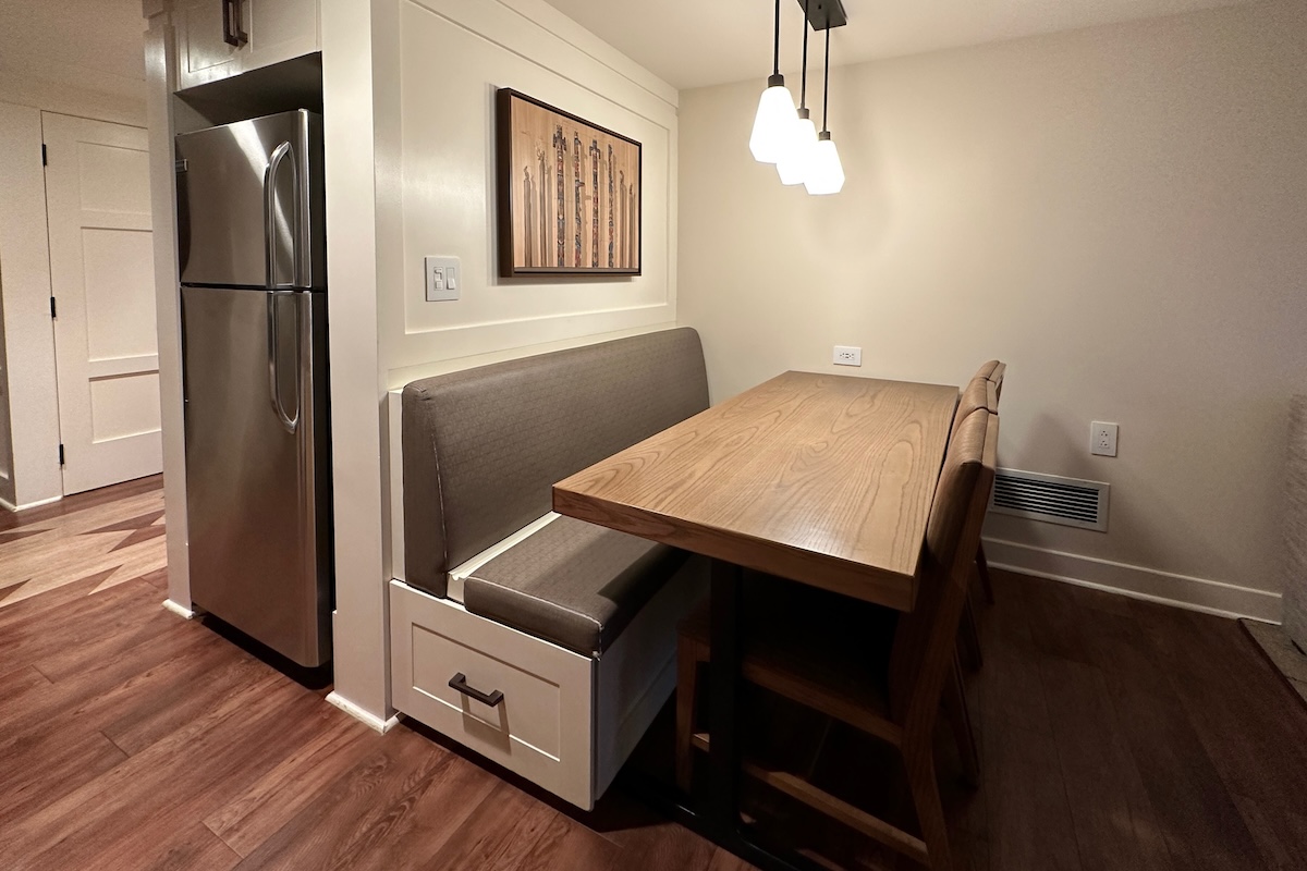 Refrigerator and dining table