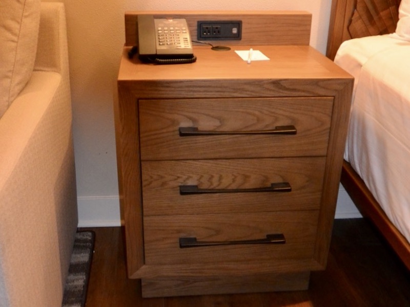 Nightstand - located on both sides of bed