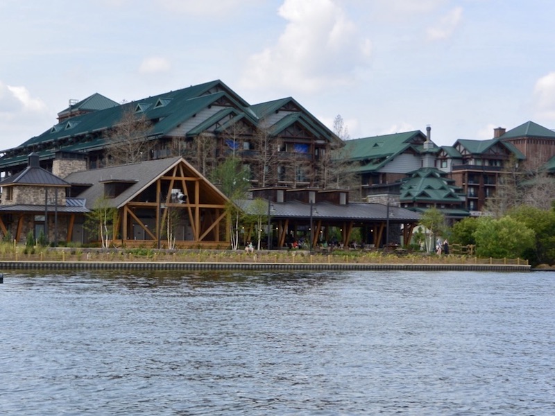 Geyser Point and Wilderness Lodge from Bay Lake