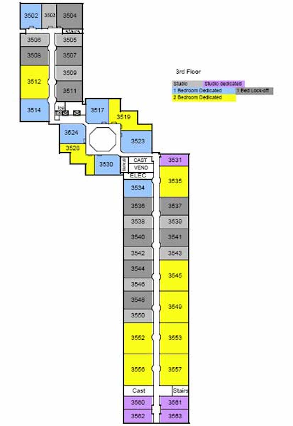 Boulder Ridge Villas Floorplan - Floor 3